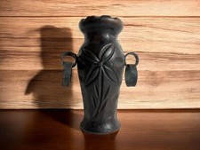 ?Vase Fait Main En Bois Avec Poignées Métalliques Vintage Africain Décor Floral