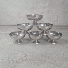 6 coupelle sur pied en inox -
