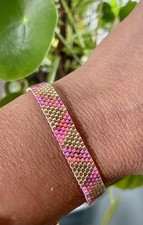 Bracelet en tissage de perles miyuki Tissage Mains