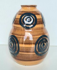 Vase en faïence Art-déco ( attribué à Paul Jacquet ) décor géométrique vers 1930