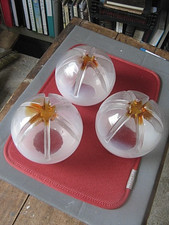 ++"531"3 Globes en verre pour