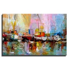  toile paysage mer océan port