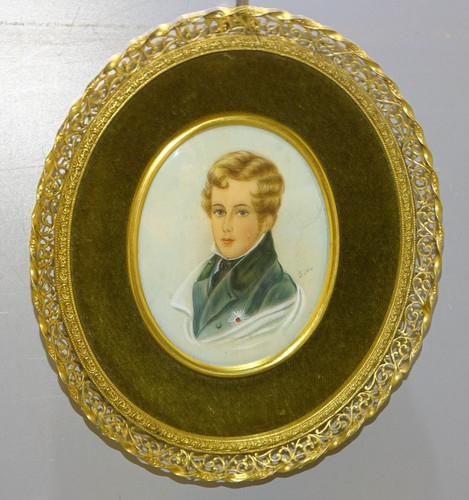 Ancienne miniature peinte - miniature,