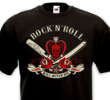 T-Shirt ROCK'N'ROLL Will Never Die - Crazy Cavan Teddy Boy Teencats Riot Rockers