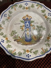 Ancienne Assiette Faïence Révolutionnaire Époque Fin XVIII