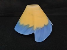 belle ancienne suspension  abat jour verre moulé  multicolore des années 80