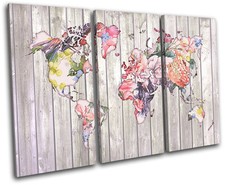 Foral Vintage World Map Maps