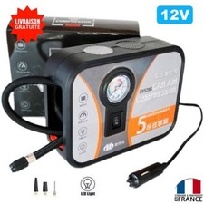Compresseur 12v pour voiture allume cigare pour pneu avec lampe