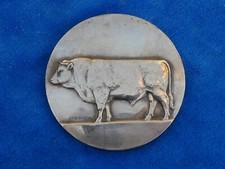 SUPERBE SPL ! MEDAILLE Medal - COEFFIN - CONCOURS G. AGRICOLE ? - TAUREAU Bull