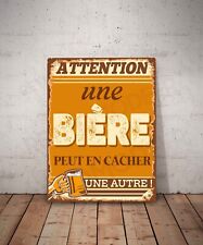 Plaque métal vintage citation