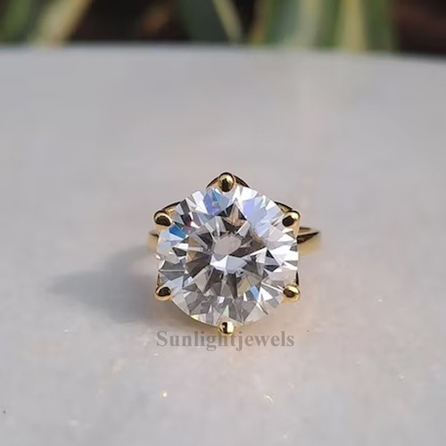 Bague solitaire diamant - , blanc