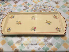 Ancien Plat A Cake Porcelaine Badonviller Fleurie Deco Vaisselle Vintage 
