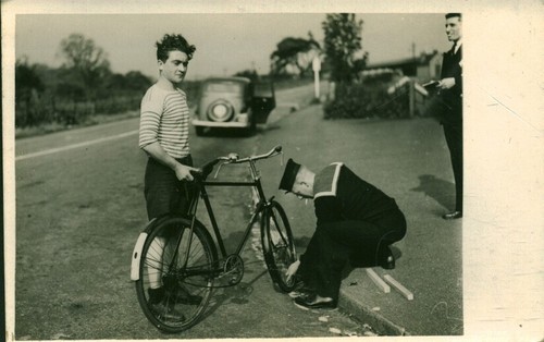 Photo ancienne course vélo - photo,