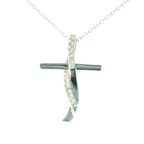 Parure argent chaine croix - argent,, et