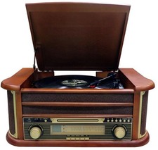 Nostalgic wooden music system