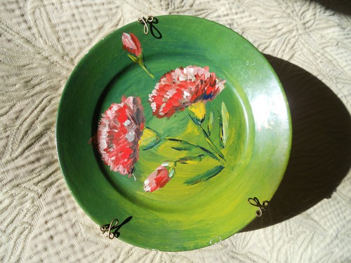 Assiette déco fleurs - , art