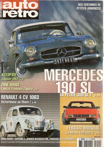 Auto retro 251 mercedes 190sl - auto,
