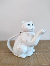 Théière en Céramique/Porcelaine Chinoise en Forme de Chat - Kitsch - Vintage 