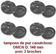 4 X tampons de pur caoutchouc