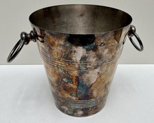 Seau à champagne ou à glace avec anses en métal argenté - XX° siècle