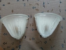 2 APPLIQUES ART DECO en Verre