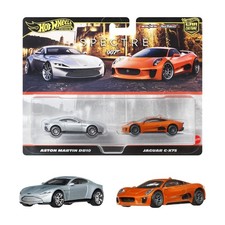 Hot Wheels Premium 2-Pack Aston Martin DB10 Jaguar C-X75 Jouet Mini Voiture