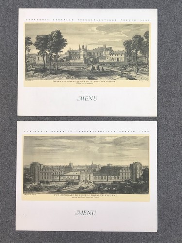 Menus paquebot flandres - menus,, "flandres"