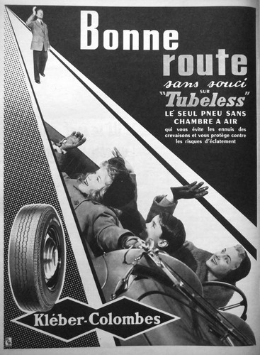 Publicité presse 1955 pneu - publicitÉ,