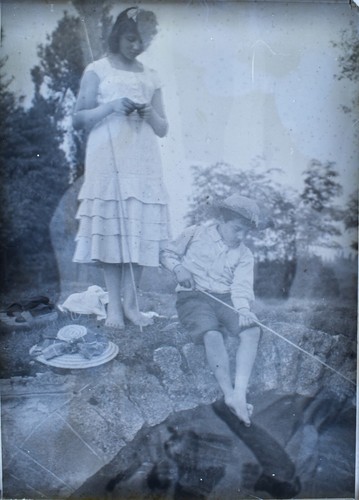 Plaque verre photo ancienne