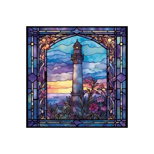 Autocollants phare vitraux - 9,