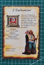 Heroquest : carte personnage L'enchanteur / wizard character stat board