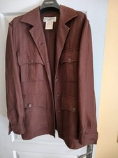 saharienne Yves Saint Laurent Variation en lin mélangé couleur chocolat   T44