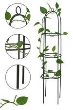 Jardin Arche Obélisque Pour Plantes Fleurs Légumes Grand 1.9M Vert Métal Cadre