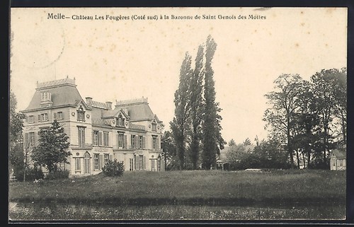 Cpa melle chateau les - melle,,