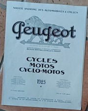 ancien Catalogue Cycles Cyclo motos PEUGEOT année 1925