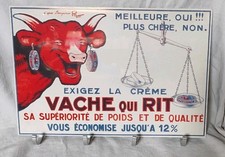 Plaque La Vache Qui Rit D'après Benjamin Rabier - Porte Torchon 40x27 Cm