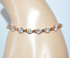 Bracelet tennis femme or doré