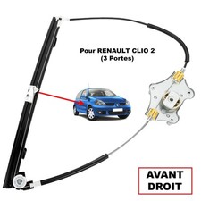 Mécanisme Lève Vitre Avant Droit pour Renault Clio II 3 Portes