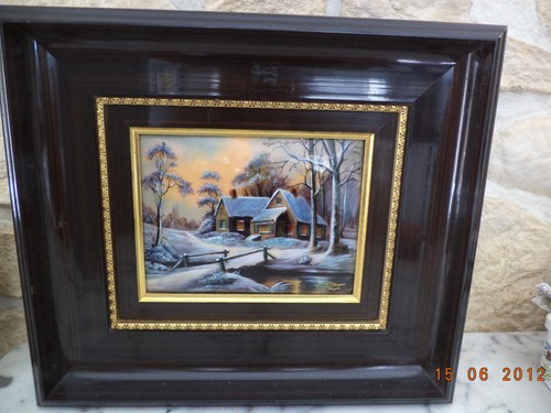 Grand tableau émaillée - grand,