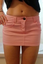 Mini-jupe en jean rose fluo clair ? Jennyfer ? Taille 36