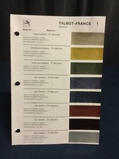Rare Nuancier Colori 1983 Peintures GLASURIT TALBOT FRANCE