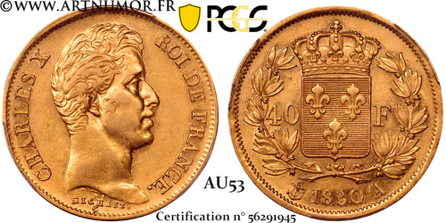 Charles francs or 1830 - -, or,