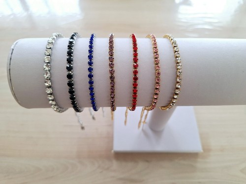 Bracelet strass acier - bracelet,