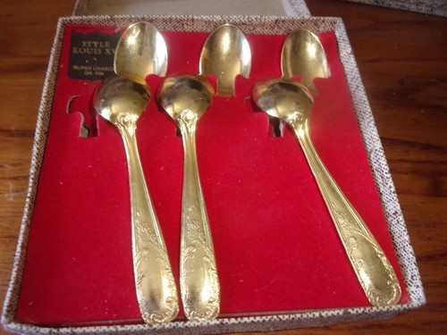 Six cuilleres moka - cuilleres, louis