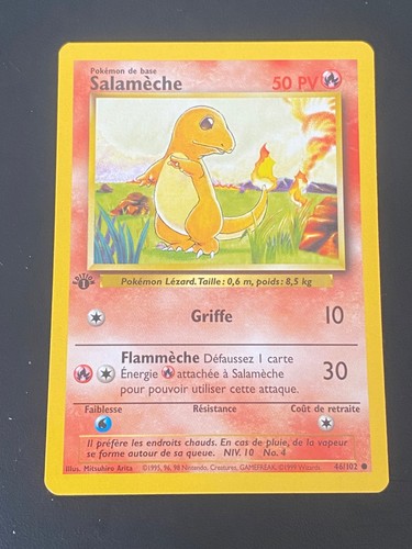 Carte pokemon salamèche - carte,