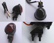 FEU ARRIERE OLD SCHOOL A LED. NOIR/LENTILLE ROUGE, BOBBER, TRACKER,VINTAGE…