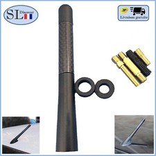 Antenne fibre de carbone AM FM courte 12cm + vis pour radio voiture