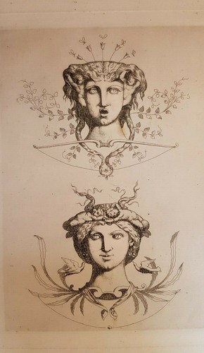 Gravure 1864 objet art - objet, d'