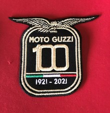 ÉCUSSON MOTO GUZZI 100 ANNIVERSAIRE BRODÉ AVEC RÉPLIQUE THERMO-ADHÉSIVE