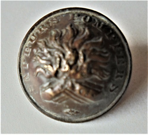 Ancien bouton métal cuivré - , "